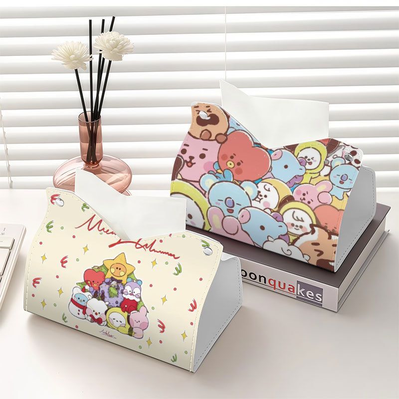 Car Accessories Cute - bt21 idol-related paper towel box with