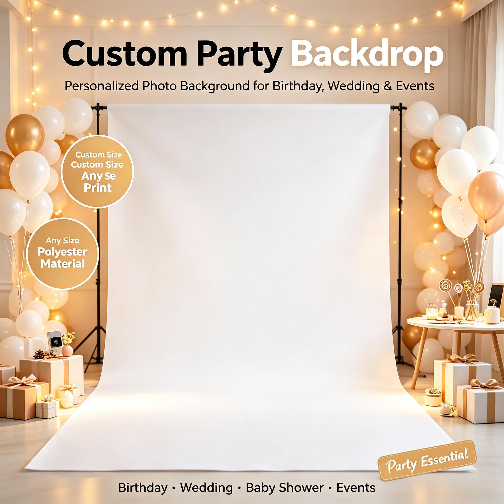 Car Accessories Banner - Custom Photo Backdrop, Personalized Party Banner