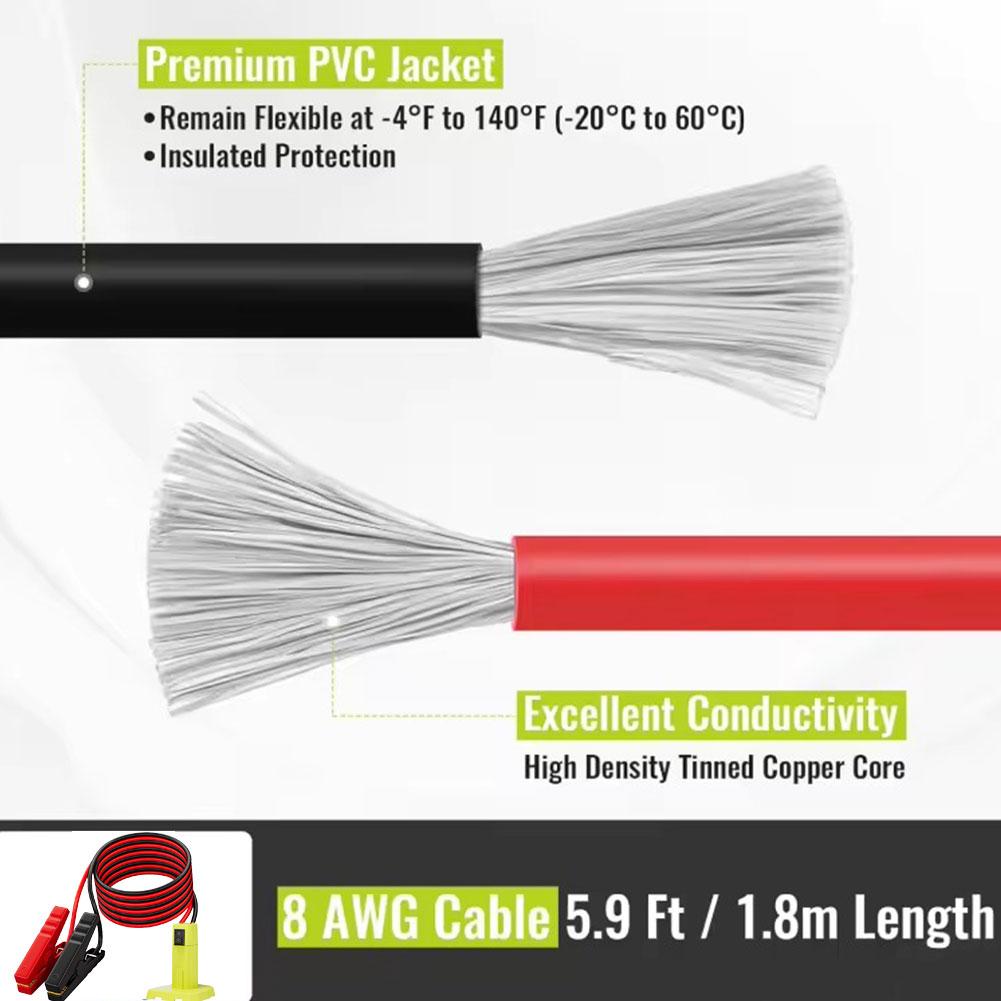 Jumper Cables Adapter For Ryob - Portable Jump Starter review and price