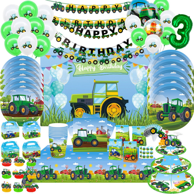 Green Farm Tractor Theme Dispo - Car Accessories Banner review and price