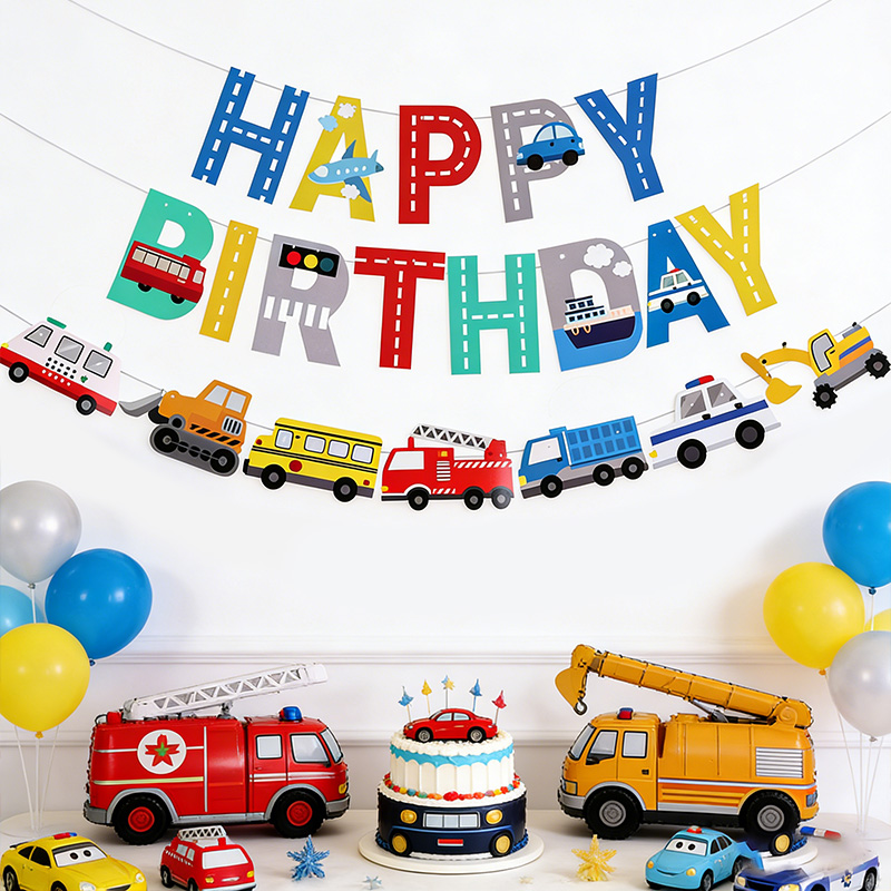 Cartoon Car Happy Birthday Ban - Car Accessories Banner review and price