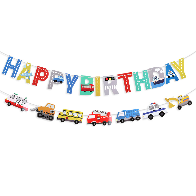 Cartoon Car Happy Birthday Ban - Car Accessories Banner review and price