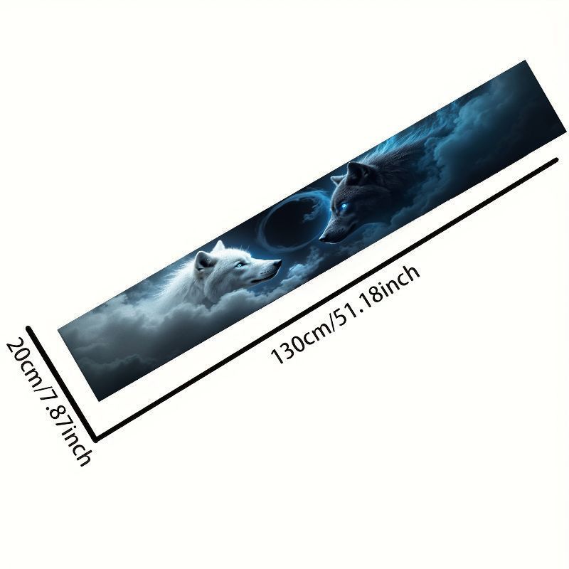 1PC Dual Wolf-themed Car Front - Car Accessories Banner review and price