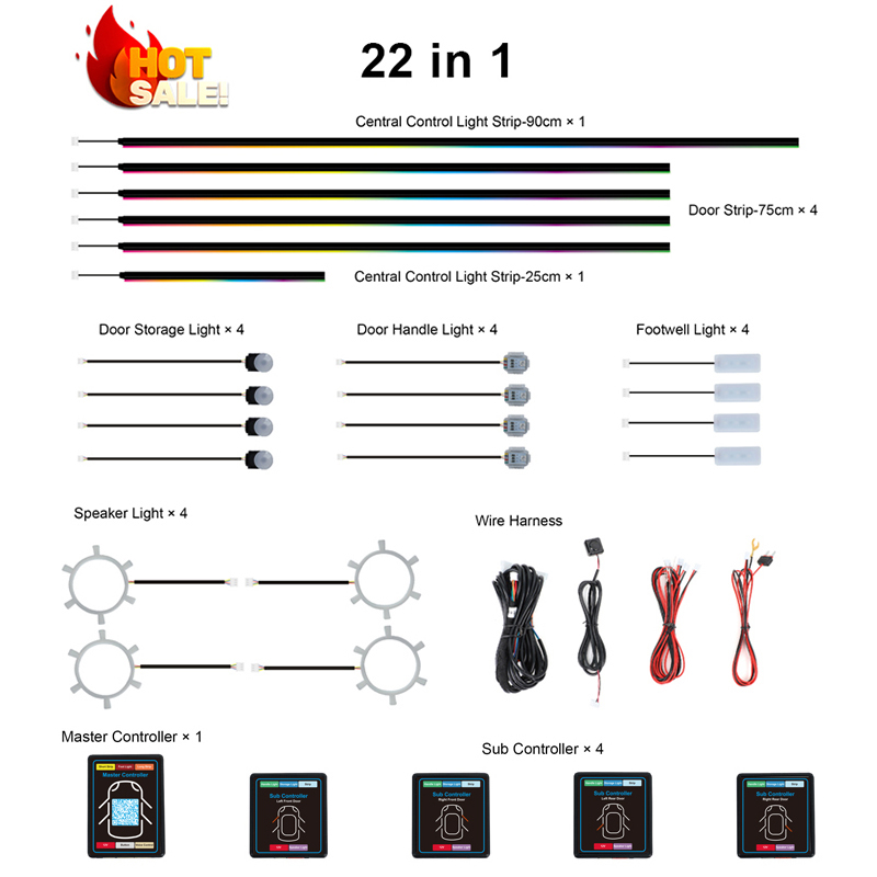 22 in 1 Dream Color RGB Dynami - Led Interior Ambient Light review and price