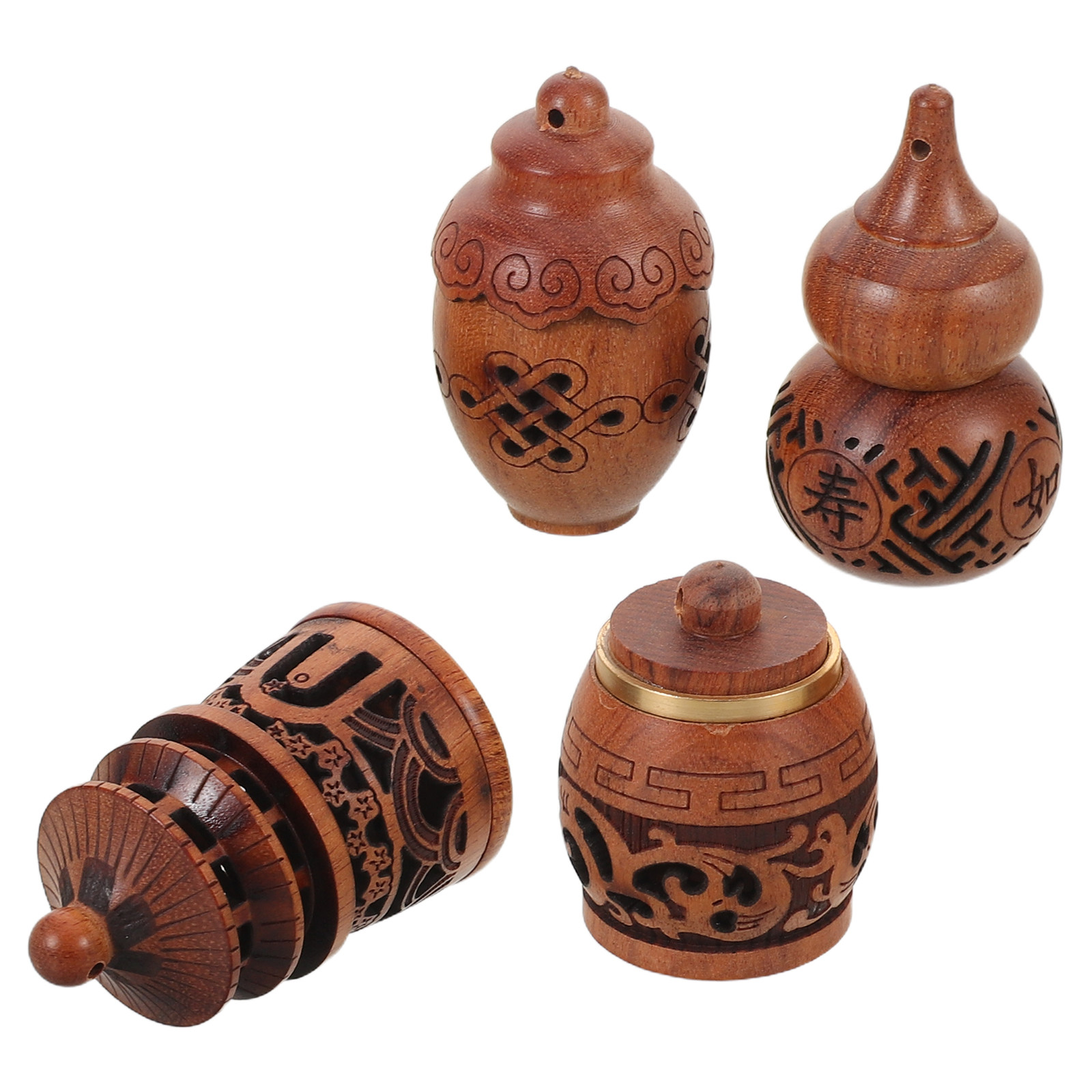 4Pcs Wooden Hollow Carved Diff - Car Fragrance Diffuser review and price