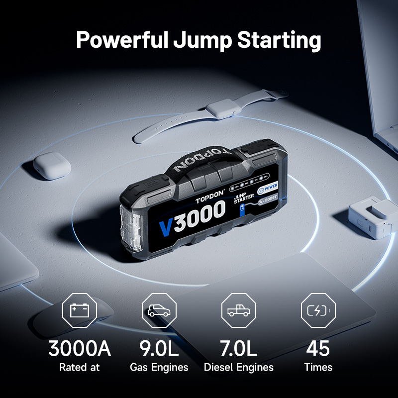 TOPDON V3000 3000A PD60W Bi-Di - Portable Jump Starter review and price