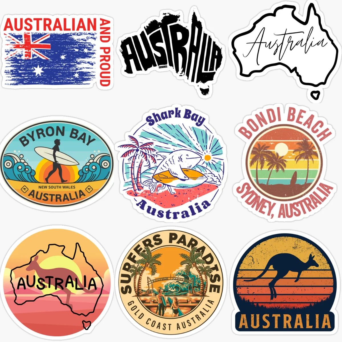 AUS Australia Flag Map Scenery - Car Accessories Australia review and price