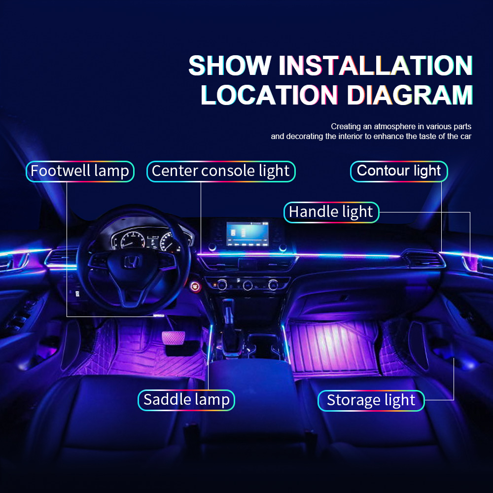 6/10/14/18 in 1 Led Acrylic Ca - Led Interior Ambient Light review and price
