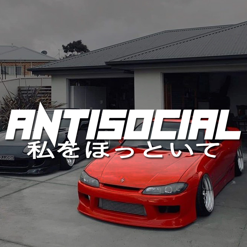 JDM Style 'ANTISOCIRL' Vinyls  - Car Accessories Banner review and price