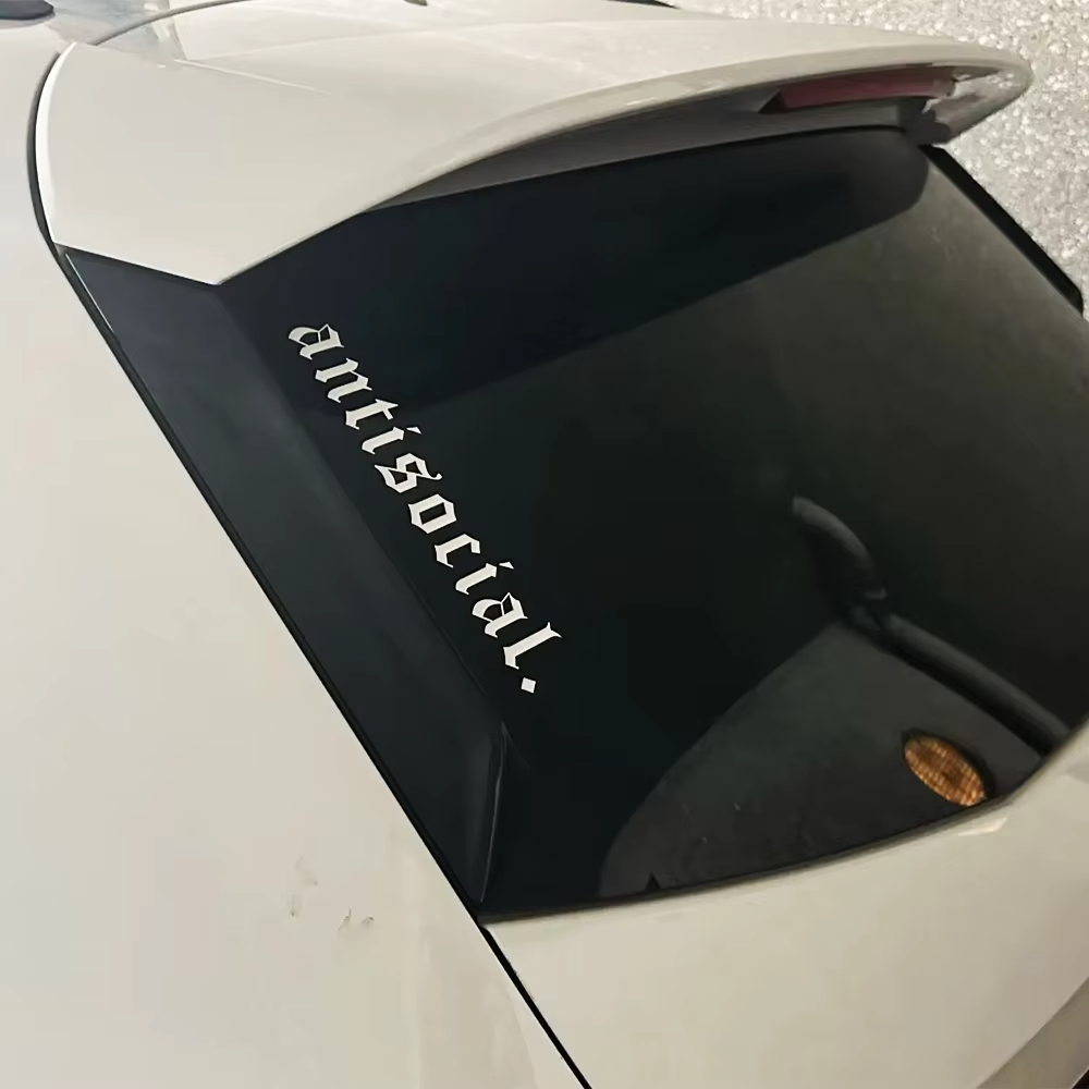 1pc Antisocial Car Sticker Win - Car Accessories Banner review and price